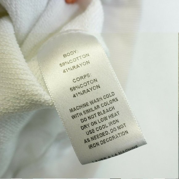 STUDIO COLLECTION Womens Cotton White Raglan Sweater XS Sweatshirt Crewneck Star - Picture 13 of 13